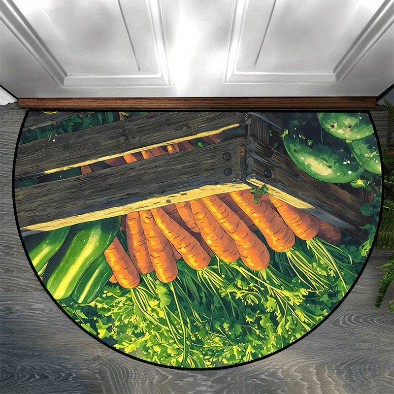 Home Kitchen Bathroom Marketing - Keset Pintu Setengah Bulat Motif Sayuran