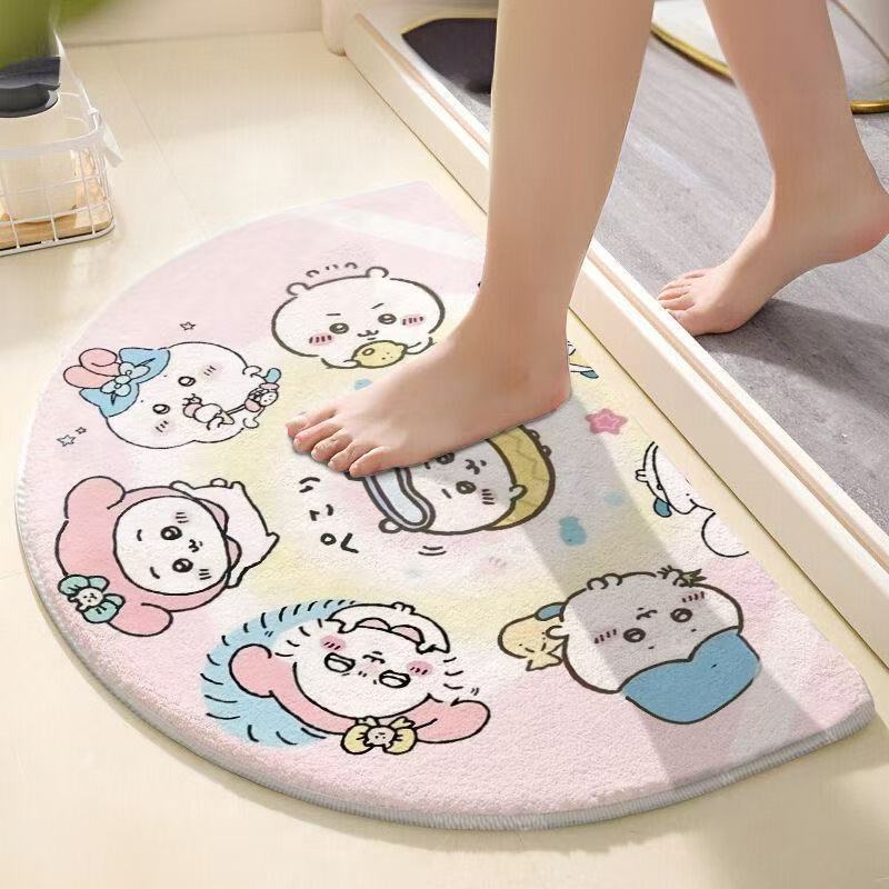 Non Slip Bath Mat - Keset Kamar Mandi Setengah Lingkaran Chiikawa