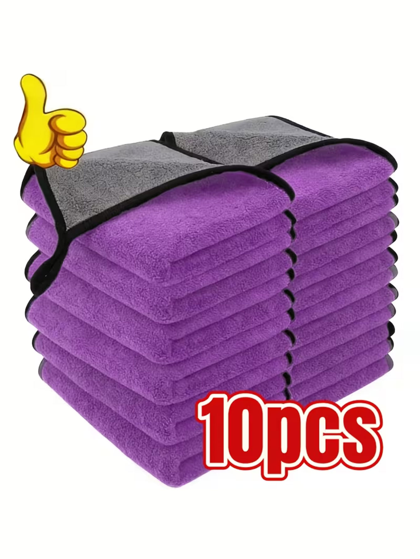 Home Bathroom Glass - 10-Pack Kain Lap Pembersih Mikrofiber Beludru