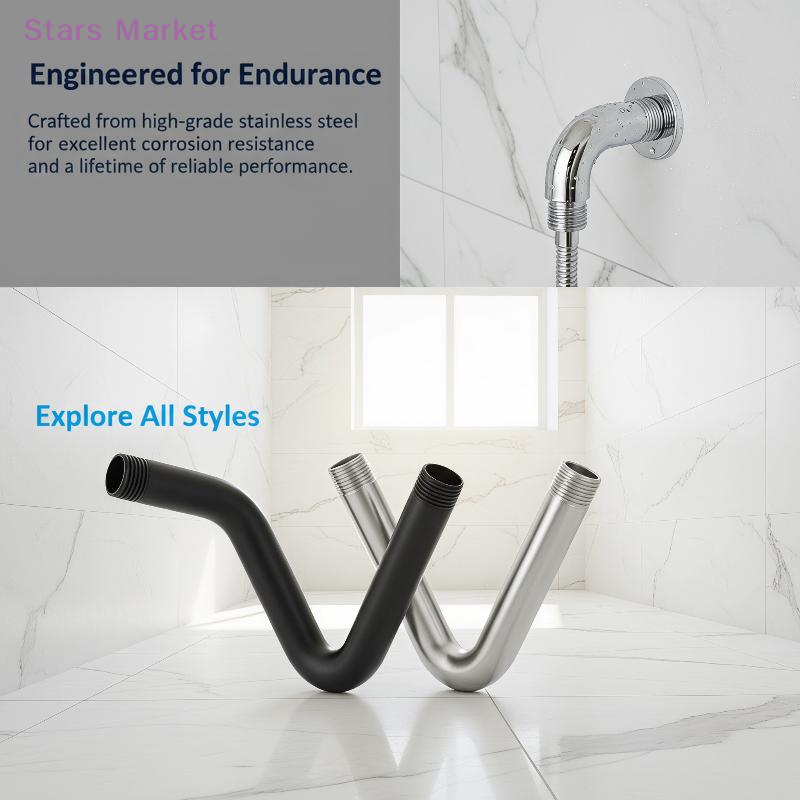 Home Bathroom Accessories - 1 buah Lengan Pancuran Dinding Anti