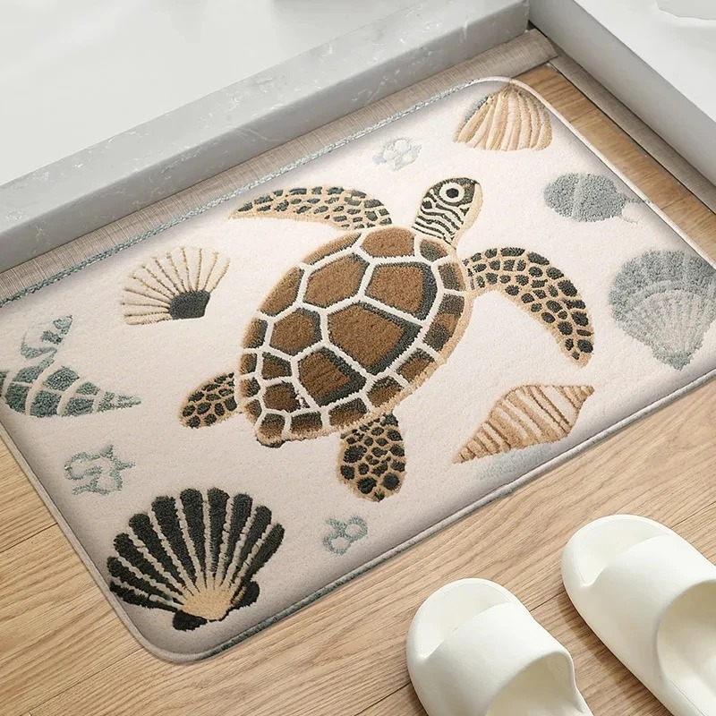 Home Bathroom Wash Basin - Karpet Anti Slip Seri Seaside untuk