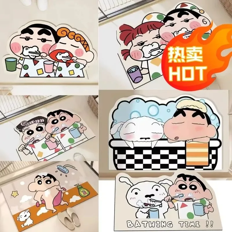 Non Slip Bath Mat - Keset Mandi Crayon Shinchan 30*40CM, Menyerap