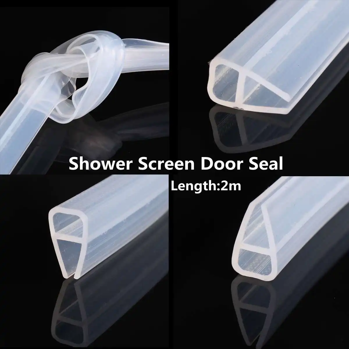 Home Bathroom Glass - Silikon segel layar Pancuran Strip geser