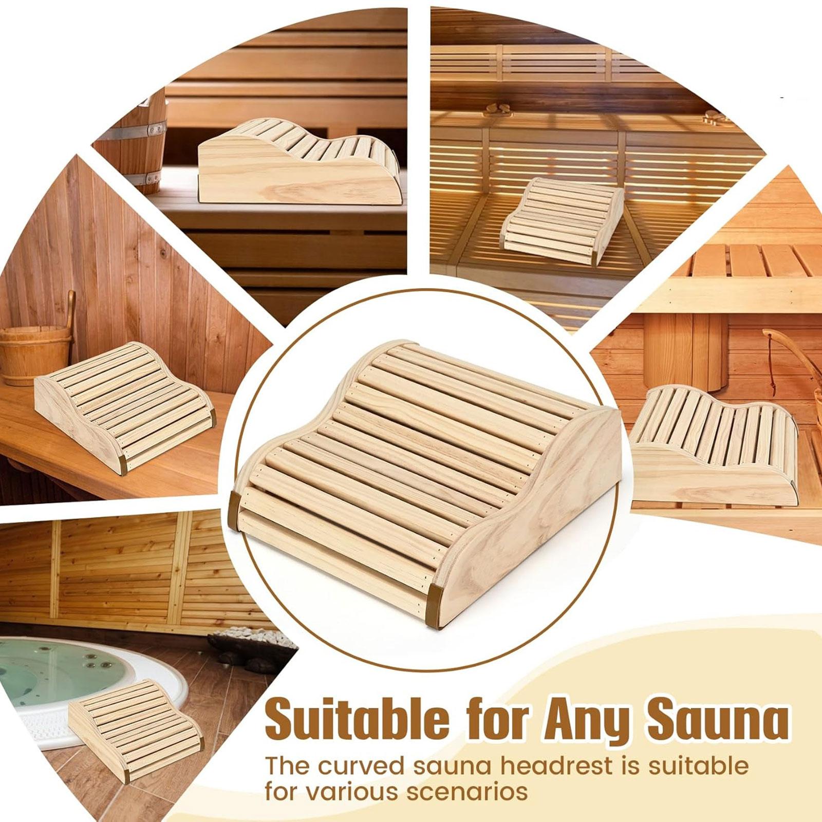 Home Bathroom With Sauna - Perlengkapan Ergonomis Sandaran Kepala Sauna, Aksesori