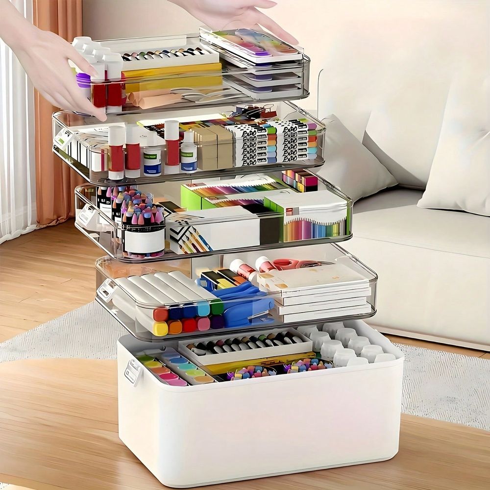 Home For Bathroom - Organizer Obat Multi-Layer Transparan, Wadah Organizer