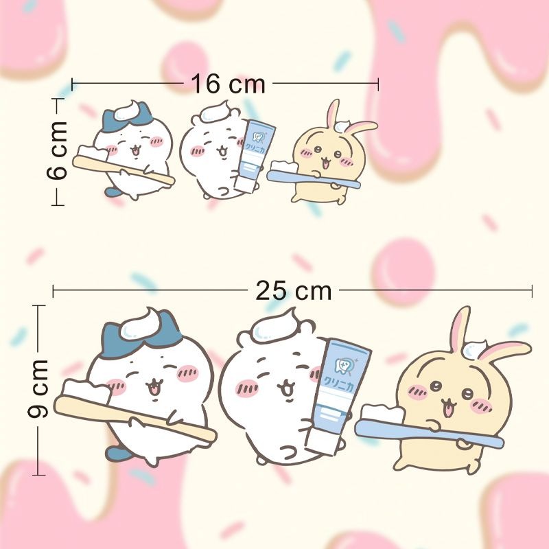 Stiker Cermin Chiikawa Motif L - Home Bathroom Accessories ulasan dan harga