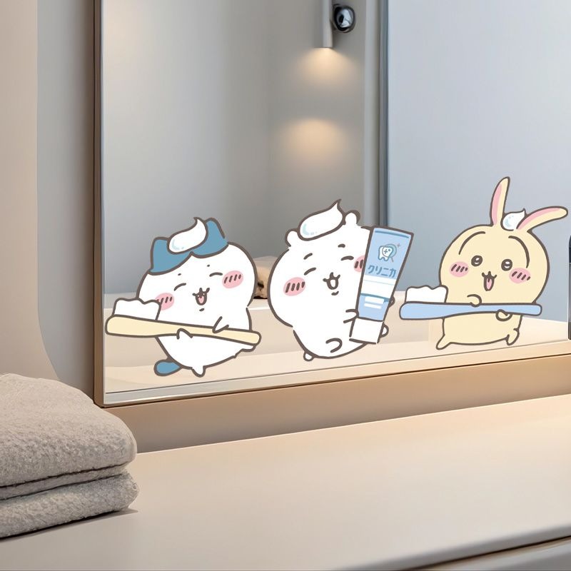 Stiker Cermin Chiikawa Motif L - Home Bathroom Accessories ulasan dan harga