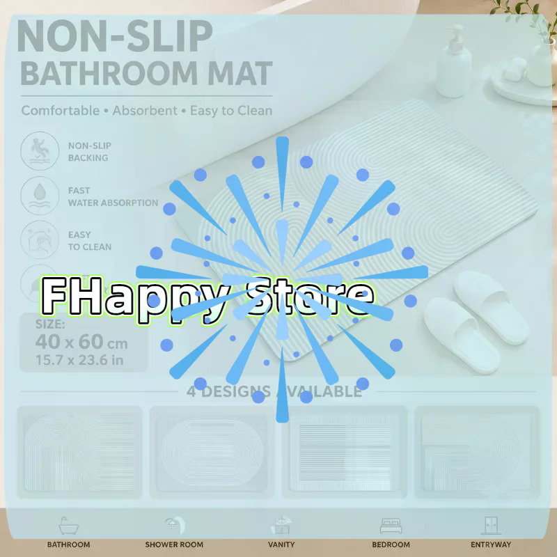 [MA]Keset Kamar Mandi Diatomit - Non Slip Bath Mat ulasan dan harga