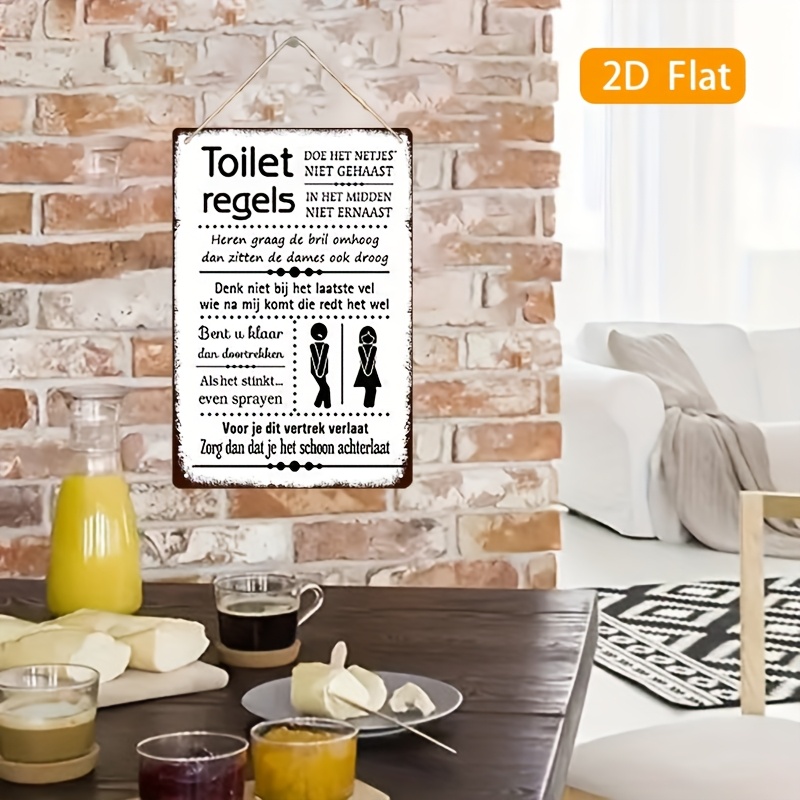 Tanda Besi Antik Aturan Kamar  - Home Bathroom Rules ulasan dan harga