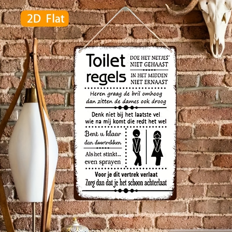 Tanda Besi Antik Aturan Kamar  - Home Bathroom Rules ulasan dan harga