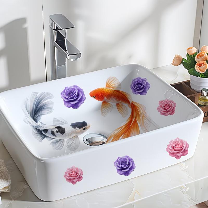 Stiker Wastafel Bunga Lucky Ko - Home Bathroom Wash Basin ulasan dan harga