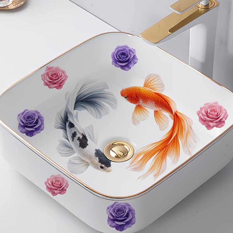 Stiker Wastafel Bunga Lucky Ko - Home Bathroom Wash Basin ulasan dan harga