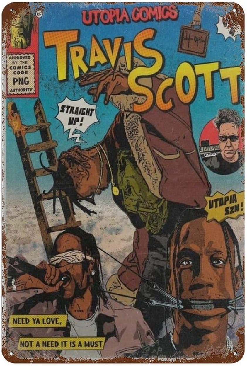 Poster Travis-Scott Vintage un - Home Bathroom Accessories ulasan dan harga