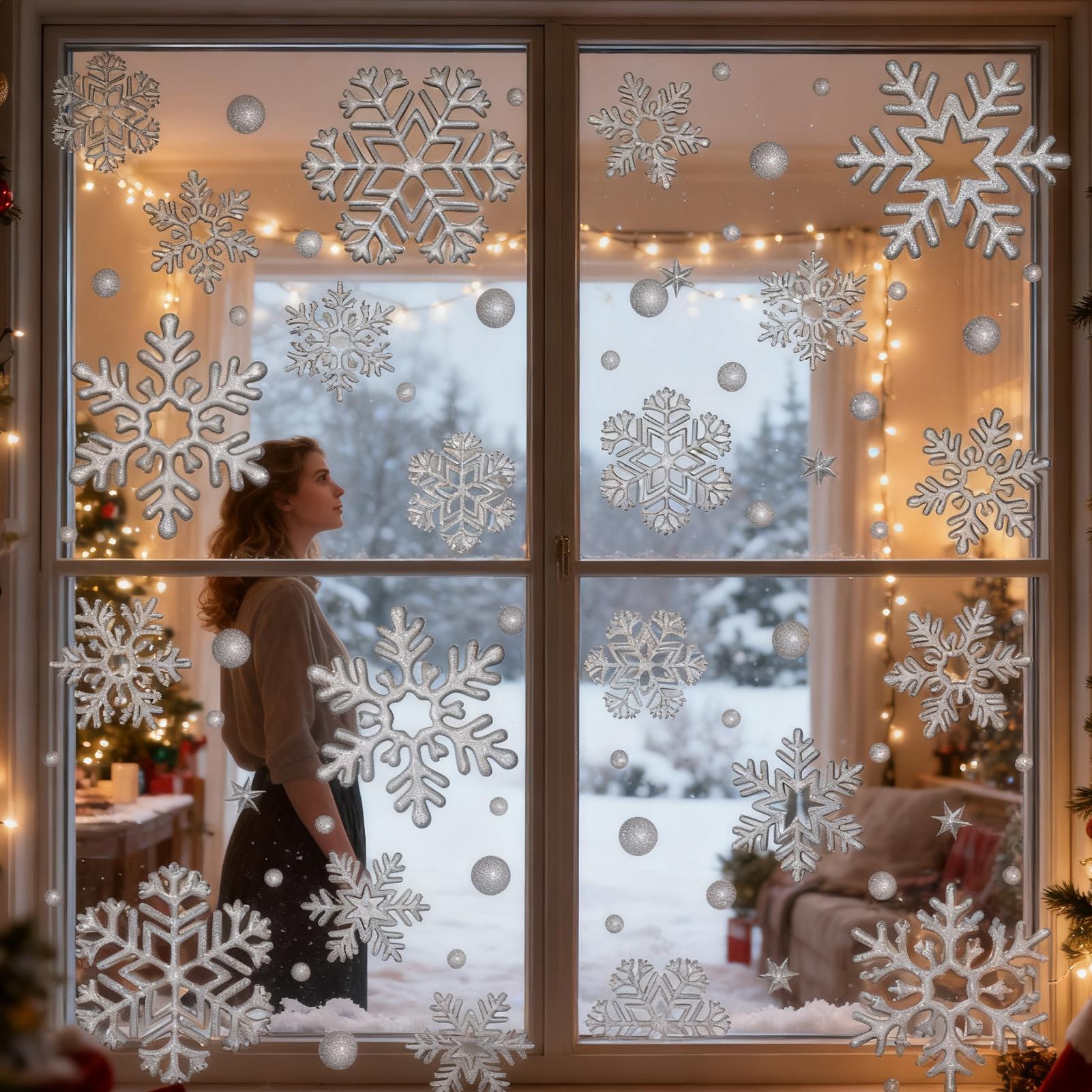 Stiker Jendela Natal Statis Da - Home Bathroom Glass ulasan dan harga