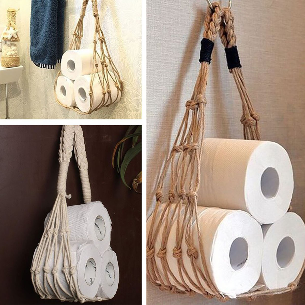 Pemegang kertas Toilet alami,  - Tiny Home Bathroom Kitchen ulasan dan harga