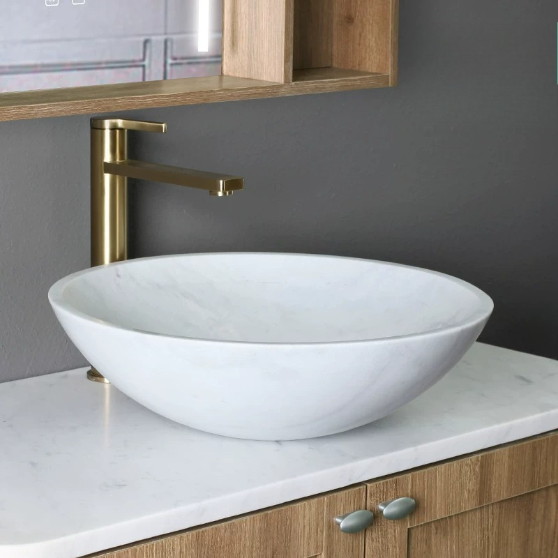 Wastafel Marmer Alami Nordic S - Home Bathroom Wash Basin ulasan dan harga