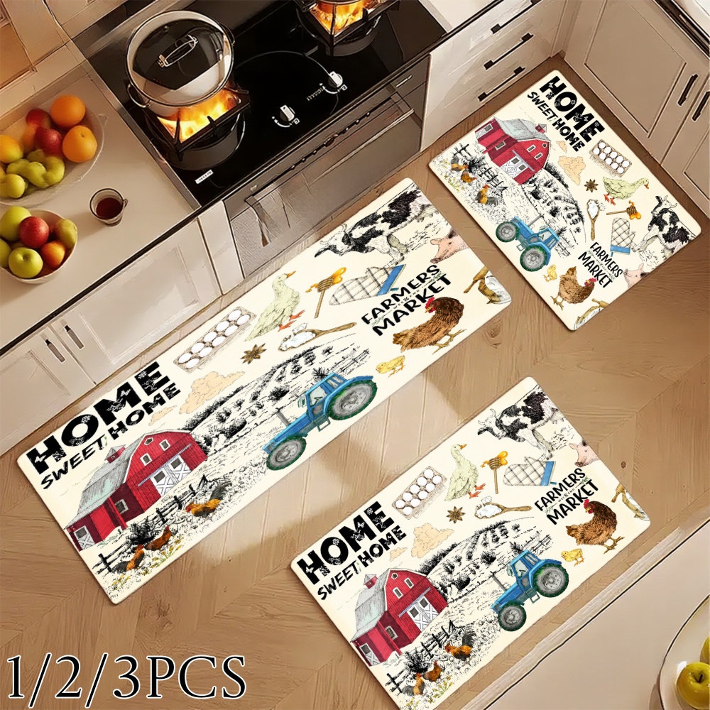 3PC Karpet Dapur, Dekorasi Rum - Home Kitchen Bathroom Marketing ulasan dan harga