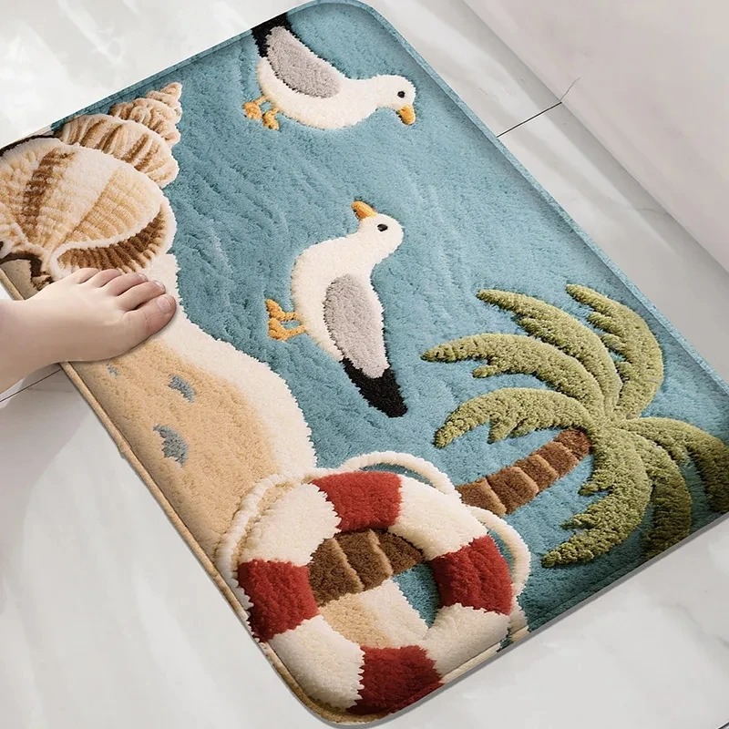 Karpet Anti Slip Seri Seaside  - Home Bathroom Wash Basin ulasan dan harga