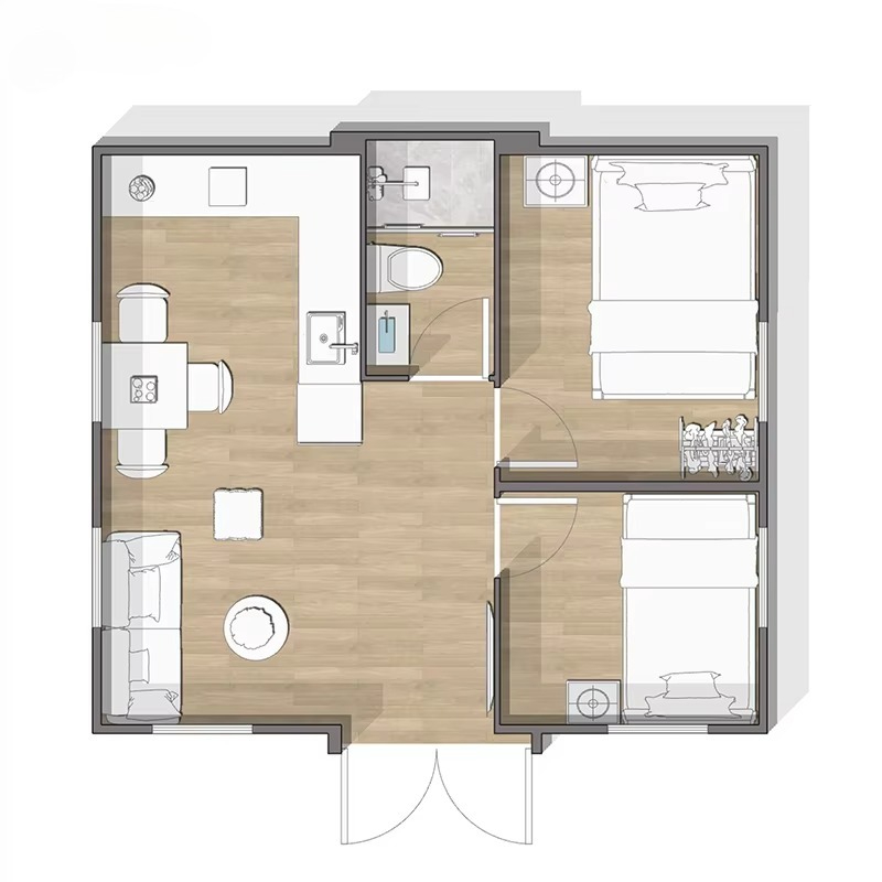 Rumah Kontainer Mewah yang Dap - Tiny Home Bathroom Kitchen ulasan dan harga
